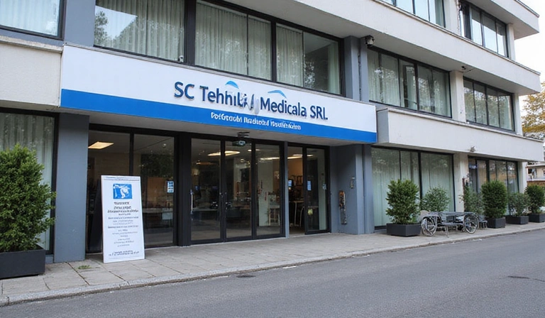 Vedere exterioară a clădirii SC Tehnica Medicala SRL